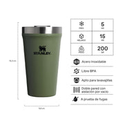Vaso de Cerveza Tumb Verde Pino | 473 ml