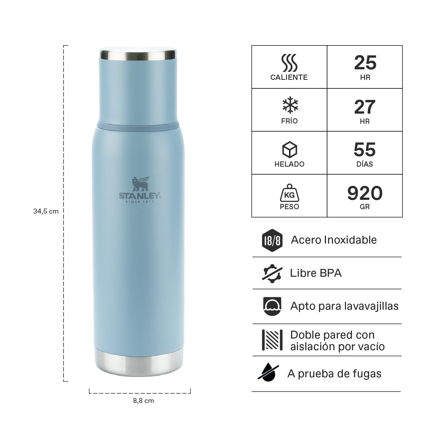 Termo Adventure To-Go Celeste | 1 lt