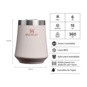 Vaso Térmico Reserve Para Vino Rose Quartz | 325 ml