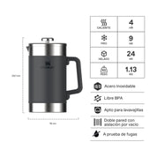 Cafetera Prensa Francesa Classic Gris | 1.4 lt