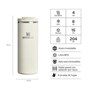 Botella Térmica Flip Top Mug Cream Gloss | 354 ml