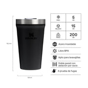 Vaso de Cerveza Tumb Negro | 473 ml