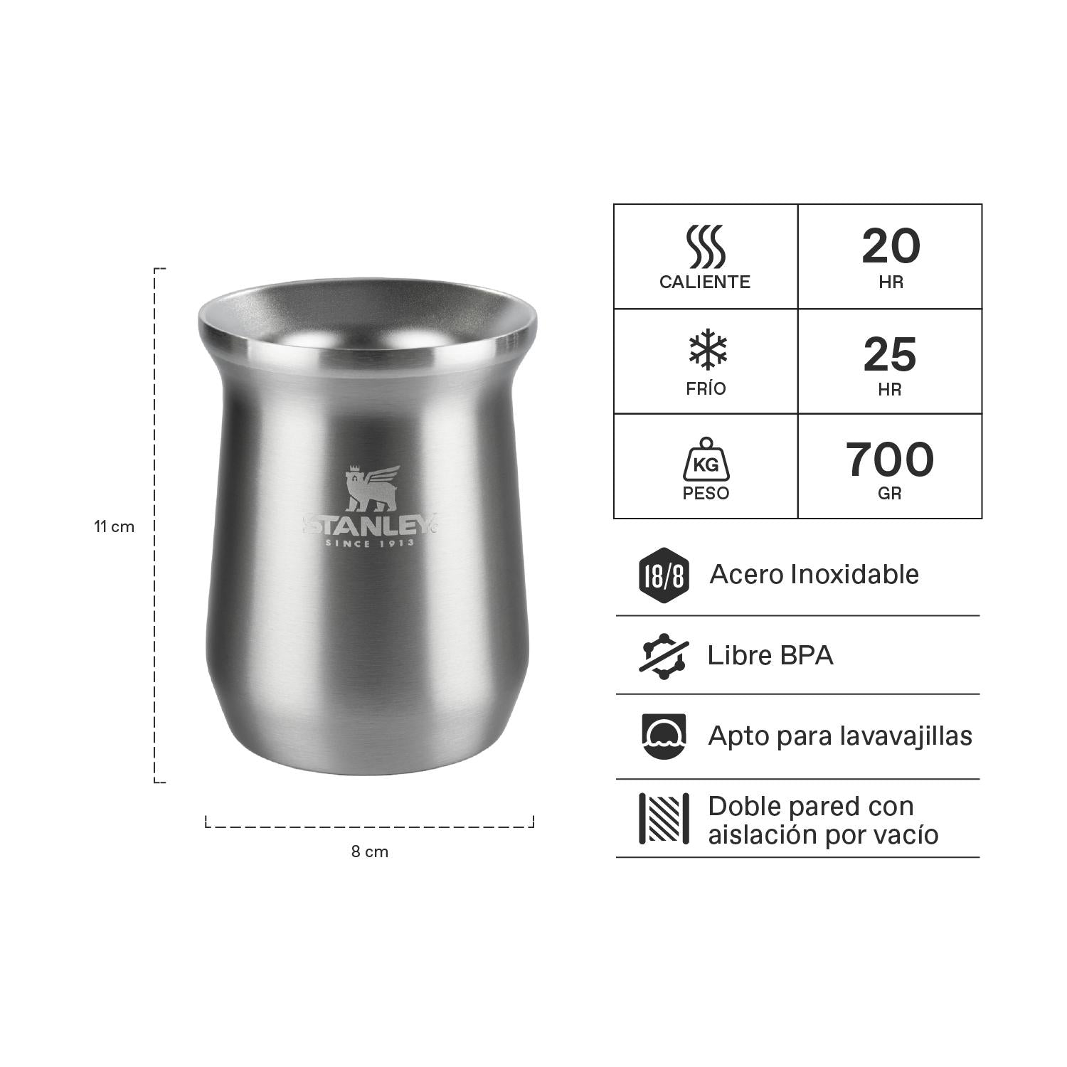 Mate Plateado | 236 ml