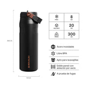 Botella Flip Straw 2,0 Aerolight Black | 710 ml MESSI X STANLEY 1913