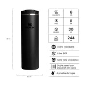 Botella Térmica FlipTop Mug Black 2.0 | 473 ml