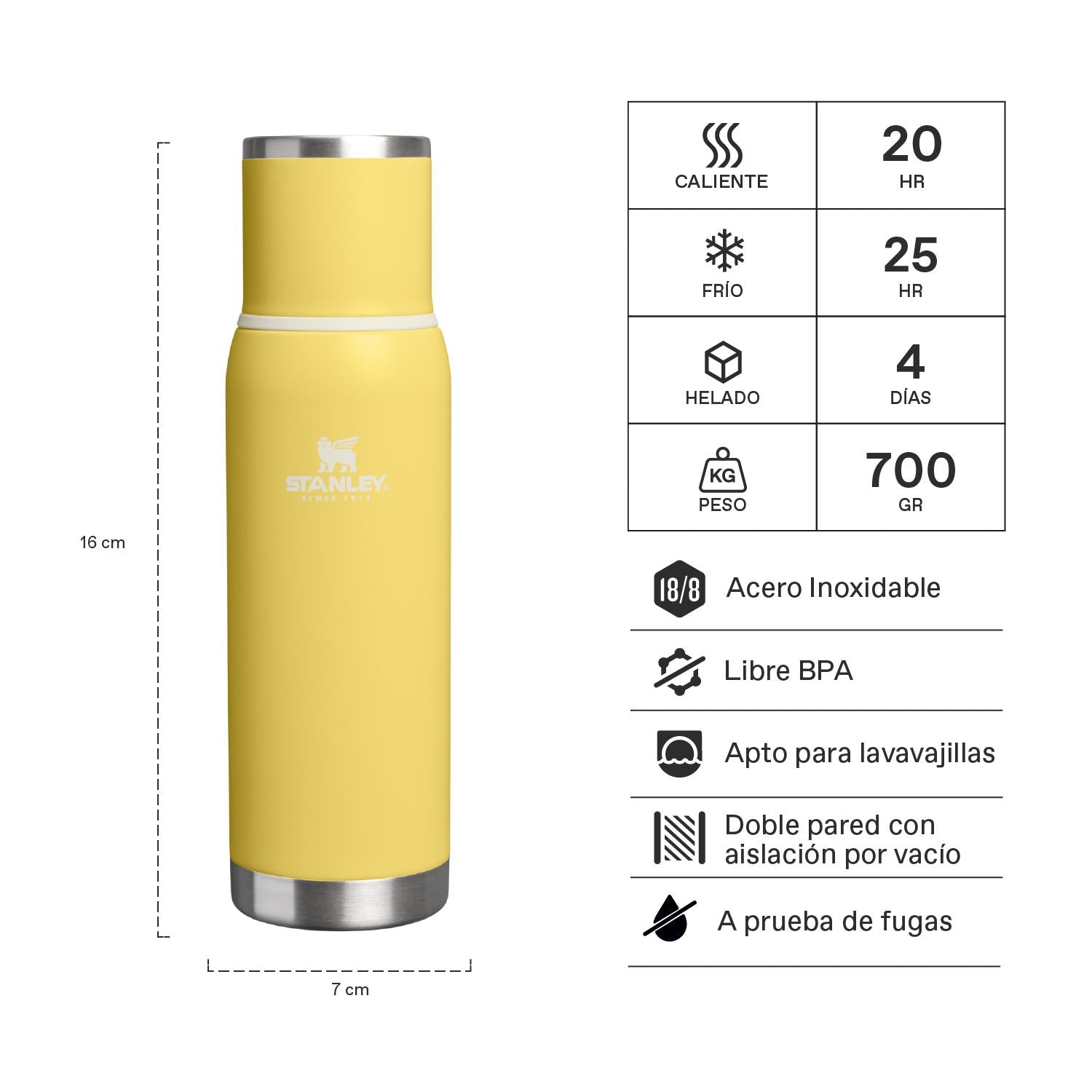 Termo Adventure To-Go Amarillo | 750 ml