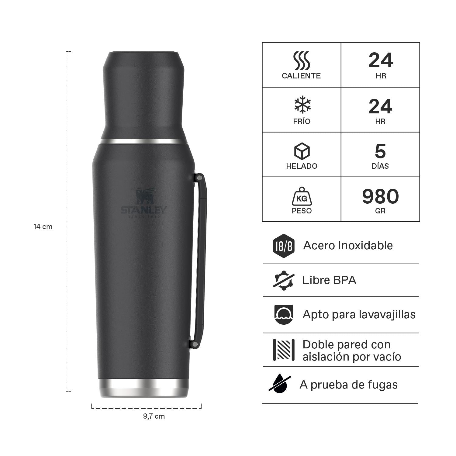 Mate System Ideal Negro | 1.2 lt