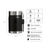 Termo de Comida Classic Negro | 414 ML