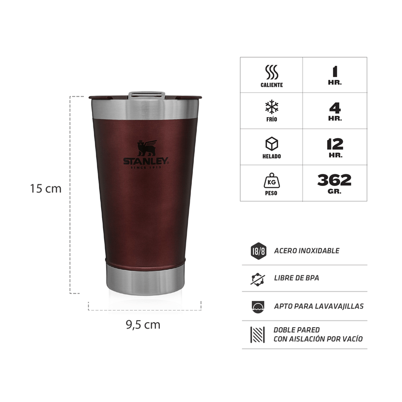 Pint Stanley Classic Burdeo | 473 ml