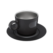 Taza de Capuchino Daybreak con plato Negra | 192 Ml